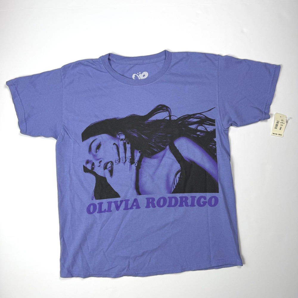 Olivia Rodrigo Guts Tour Merch Women Graphic T-Shirt Purple Cotton XS